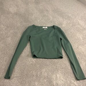 Aritzia Deep Green Long Sleeve Top